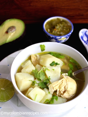 Caldo de Pollo con Papa ( Chicken and Potatoes Broth) |mycolombianrecipes.com