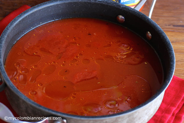 One Pot Tomato and Seafood Pasta