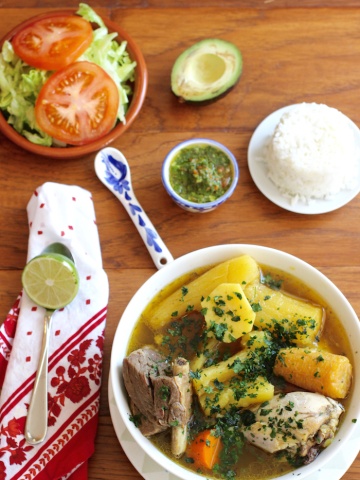 Sancocho de Pollo y Costilla de Res (Chicken and Beef Ribs Soup)