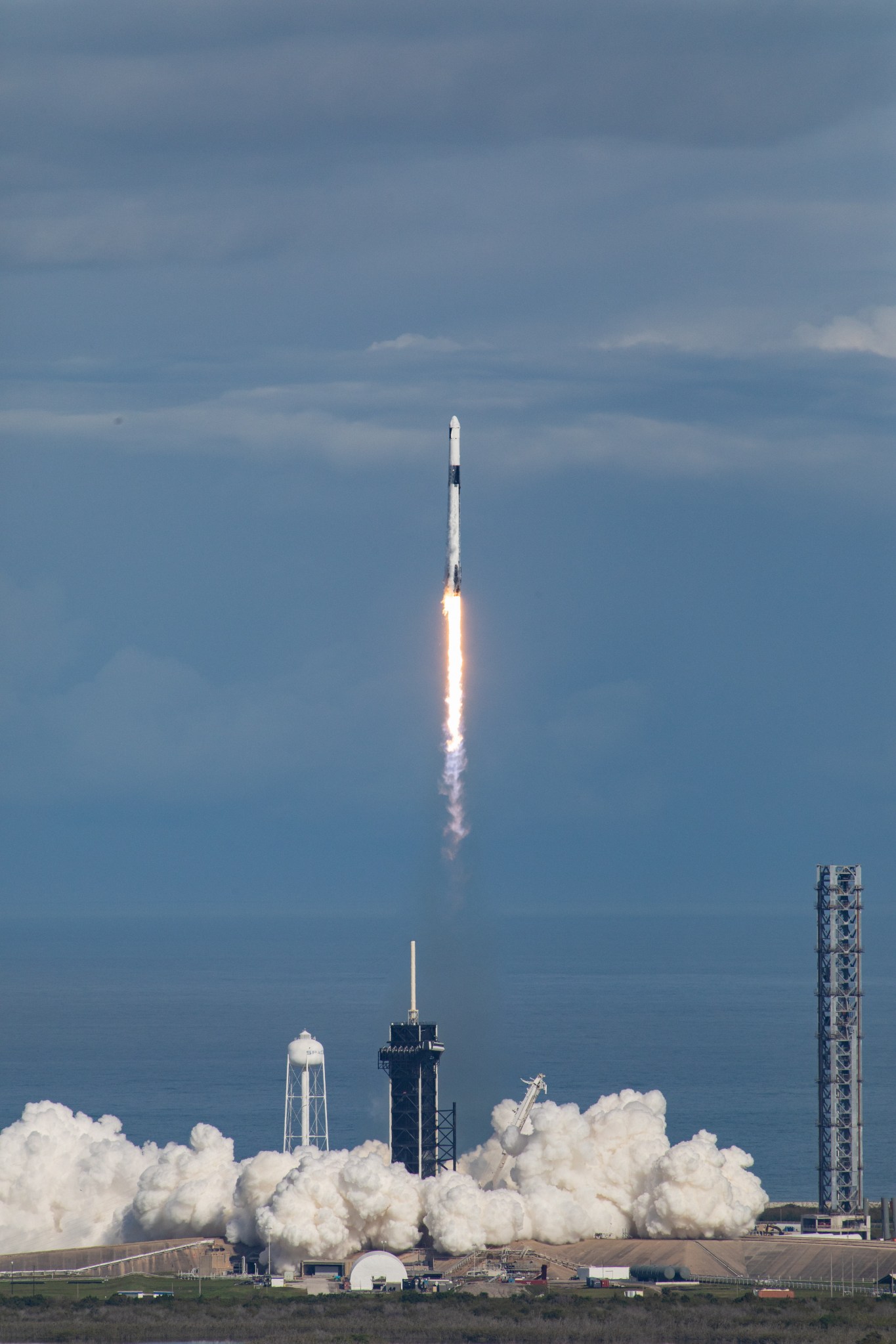 The SpaceX Falcon 9 rocket carrying the Dragon cargo spacecraft lifts off from Launch Complex 39A at NASA’s Kennedy Space Center in Florida on Nov. 26, 2022.