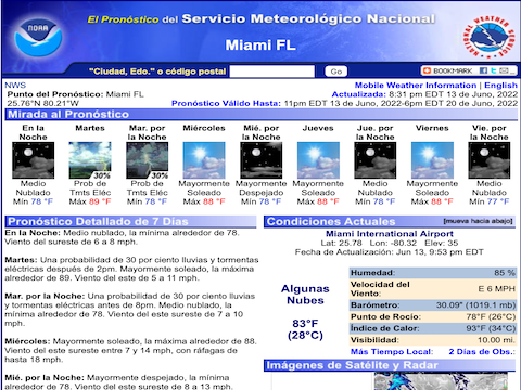 Spanish Language Forecast