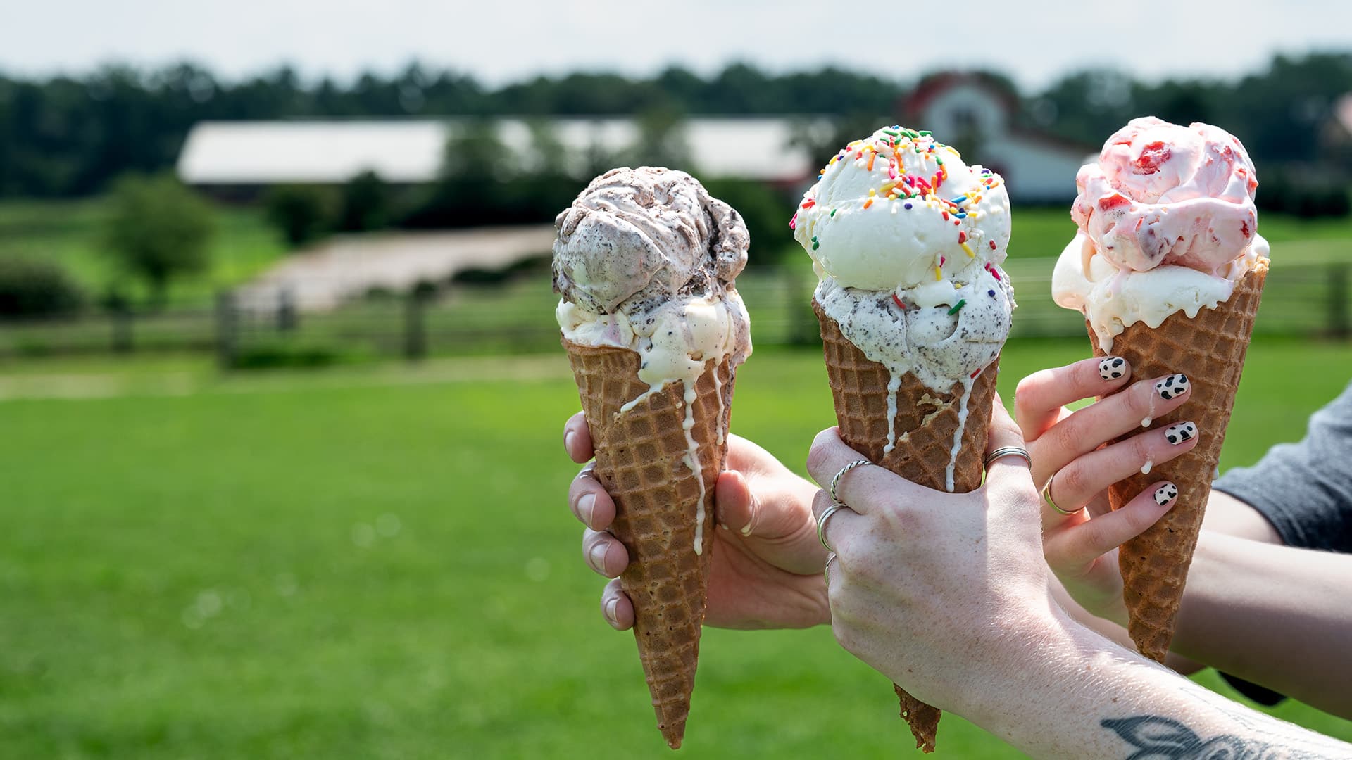 A scoop of ice cream in the atrium of Talley Student Union