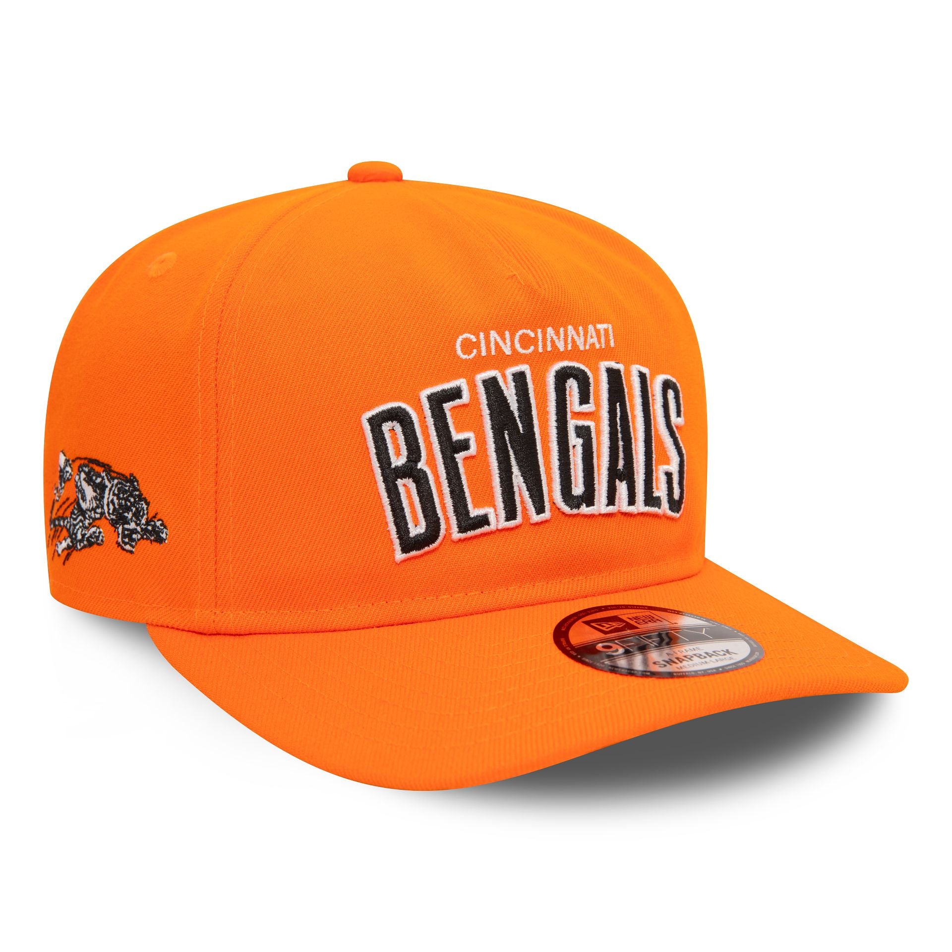 This is a Cincinnati Bengals NFL Coaches Orange 9FIFTY A-Frame Snapback Cap 1