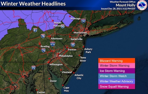 NJ weather - winter weather advisory