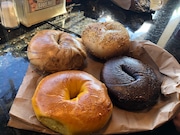 Egg, marble, everything, pumpernickel bagels, Bagel Hut, Aberdeen