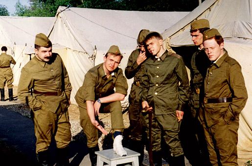 At the military camp (1996)