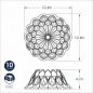 Dimensional Drawing Crown Bundt Pan