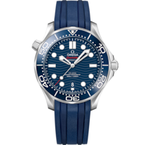 Seamaster Diver 300M 42 mm, steel on rubber strap - 21032422003001