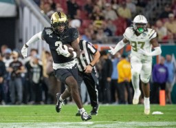 Kobe Hudson has emerged as the go-to leader with the receiver unit heading into this season for the Knights. (Willie J. Allen Jr./Orlando Sentinel)