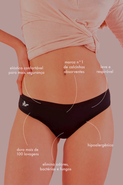 calcinha absorvente - básica - fluxo moderado - pantys 7898679473040 calcinhamenstrual