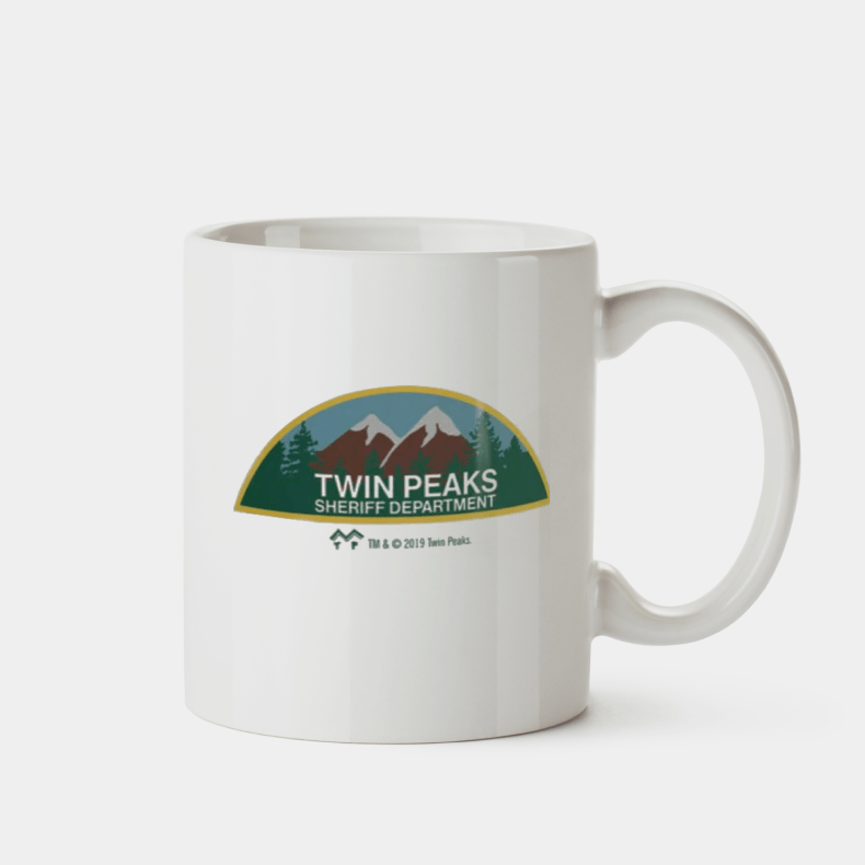 Twin Peaks Departamento del Sheriff Personalizado Taza blanca de 11 oz