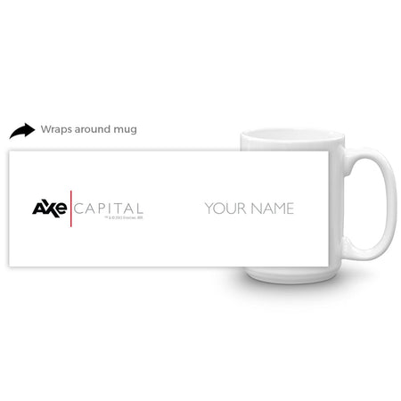 Billions Axe Capital Horizontal Logo Personalized 15 oz White Mug - Paramount Shop