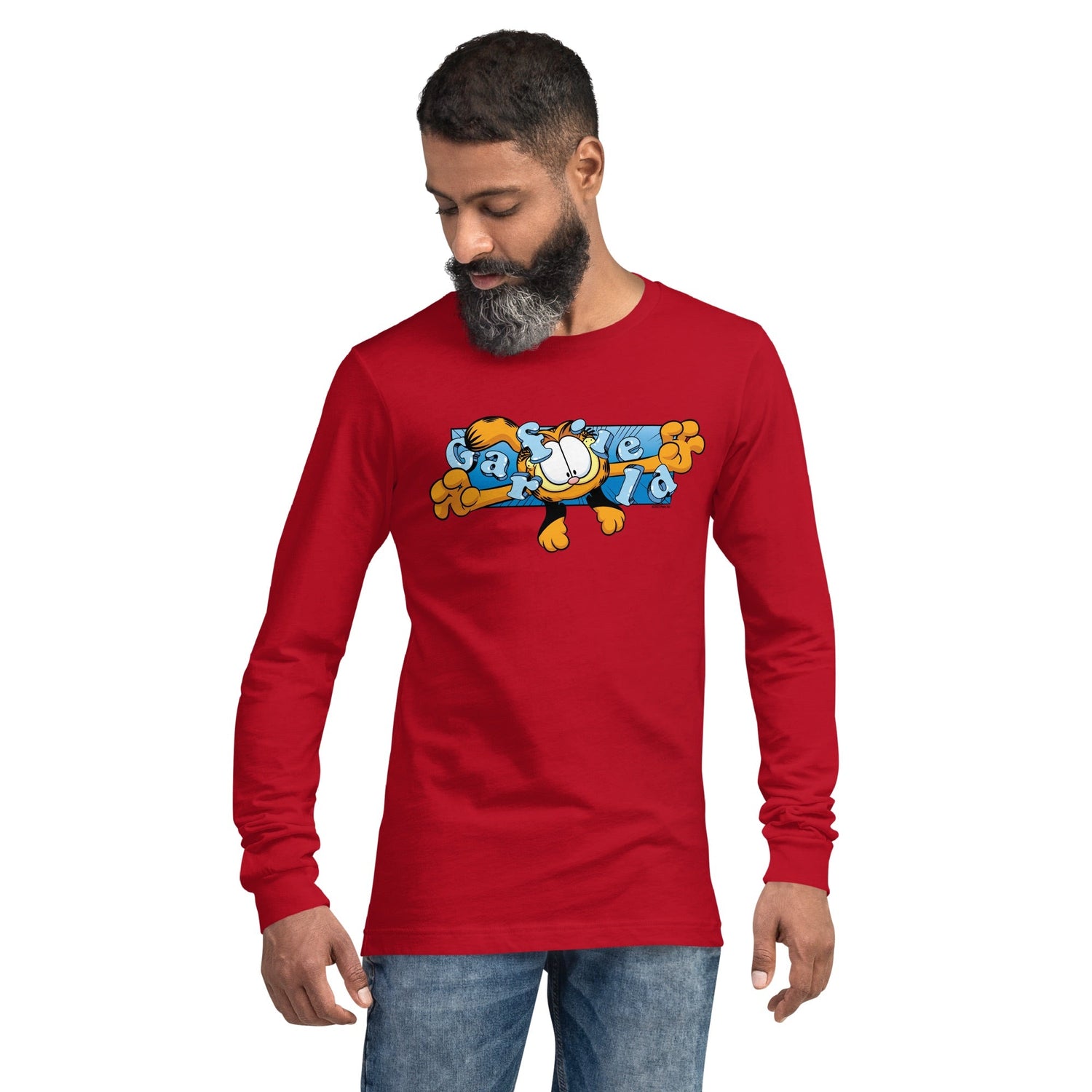 Garfield Flying Garfield Adult Long Sleeve T - Shirt - Paramount Shop