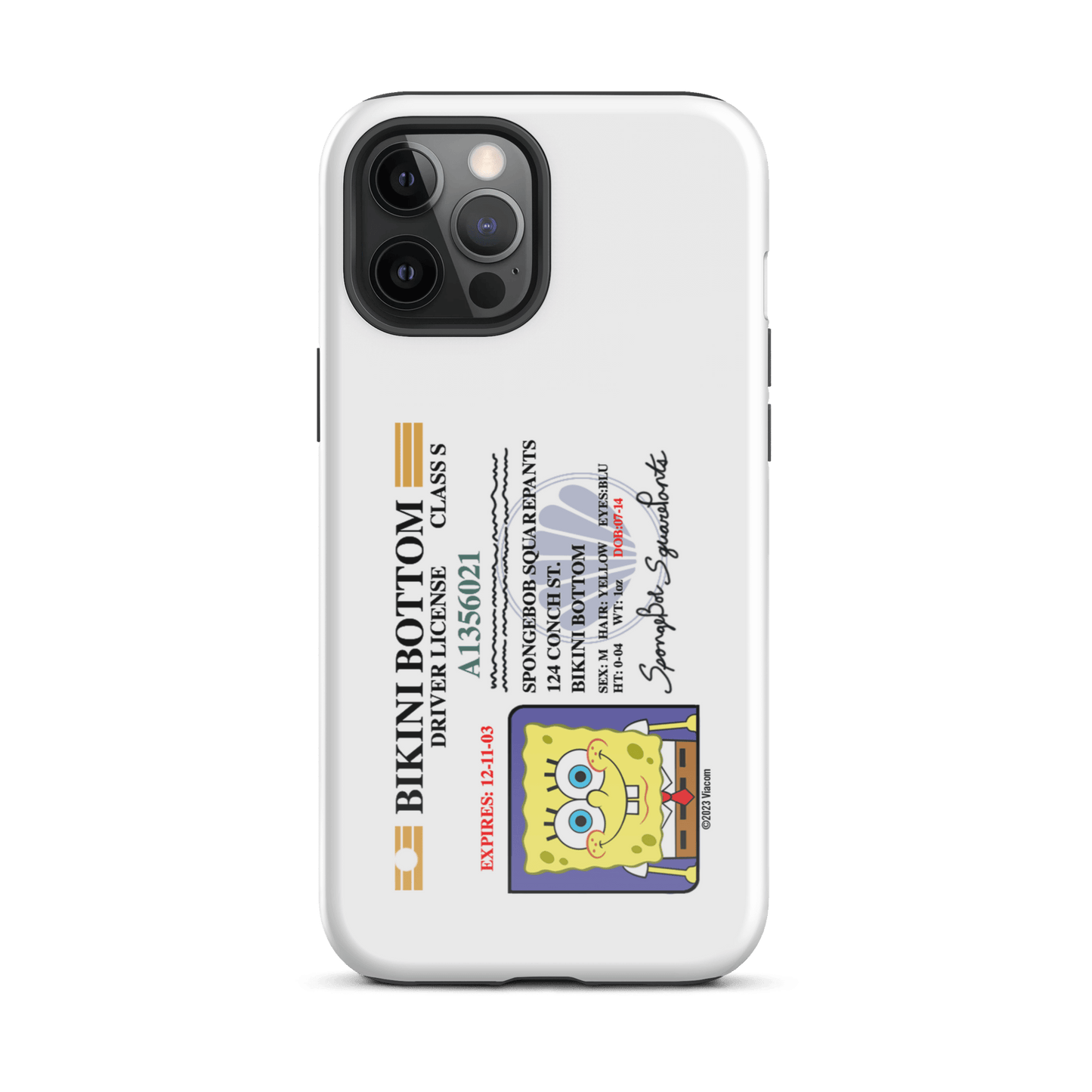 SpongeBob SquarePants SpongeBob Driver's License Tough Phone Case - iPhone - Paramount Shop