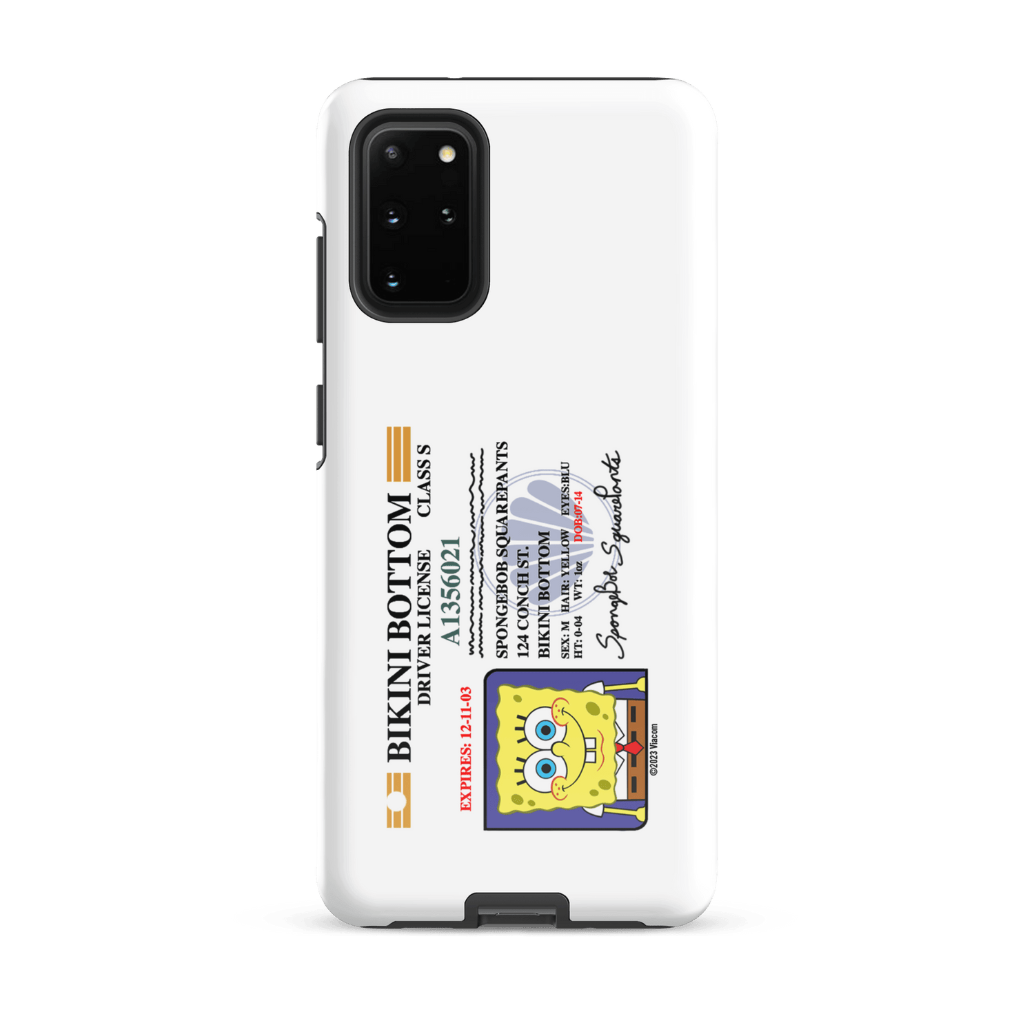 SpongeBob SquarePants SpongeBob Driver's License Tough Phone Case - Samsung - Paramount Shop