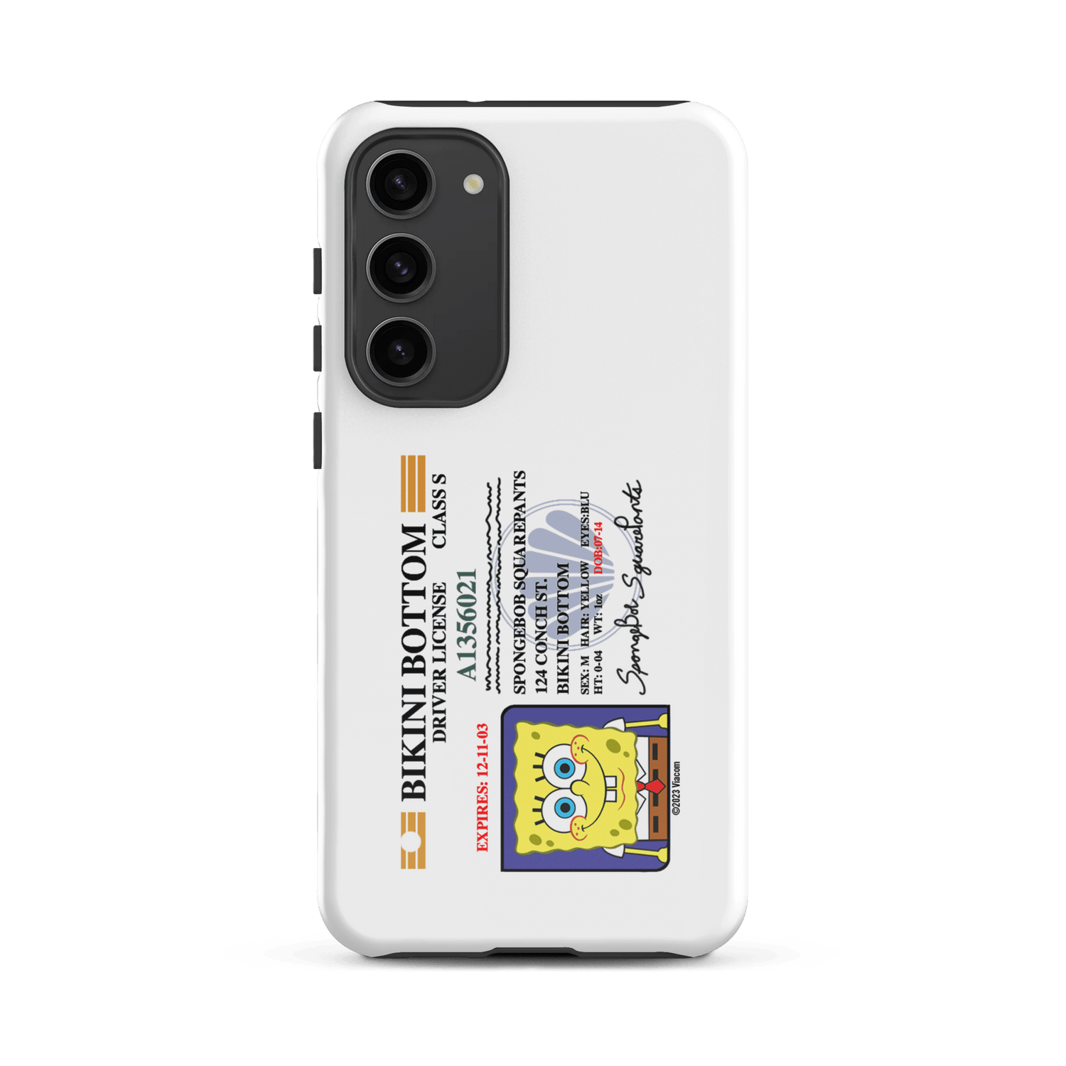 SpongeBob SquarePants SpongeBob Driver's License Tough Phone Case - Samsung - Paramount Shop