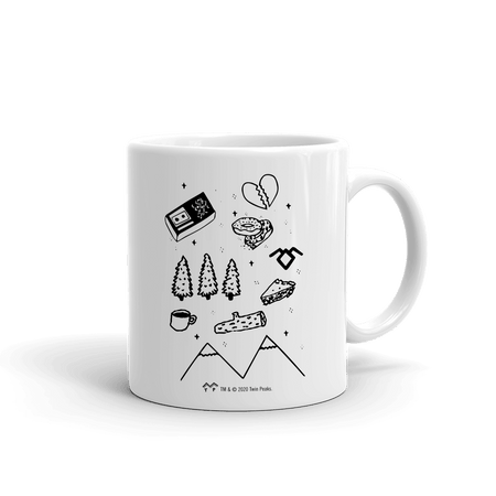 Twin Peaks TP Icons White Mug - Paramount Shop