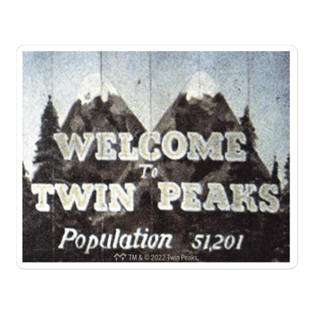 Twin Peaks Welcome Logo Die Cut Sticker - Paramount Shop