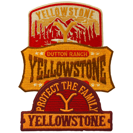 Yellowstone Dutton Ranch Iron On Patches - Pack of 3 - Paramount Shop