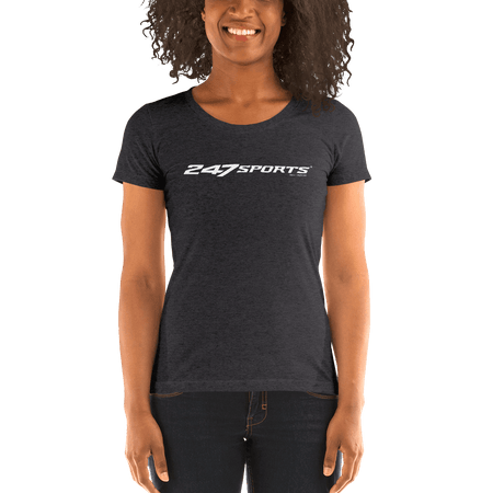 247 Sports White Logo Women's Tri - Blend Short Sleeve T - Shirt - Paramount Shop