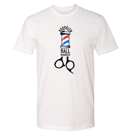 As Seen On Comedy Central Ball Barbers Logo Adult Short Sleeve T - Shirt - Paramount Shop