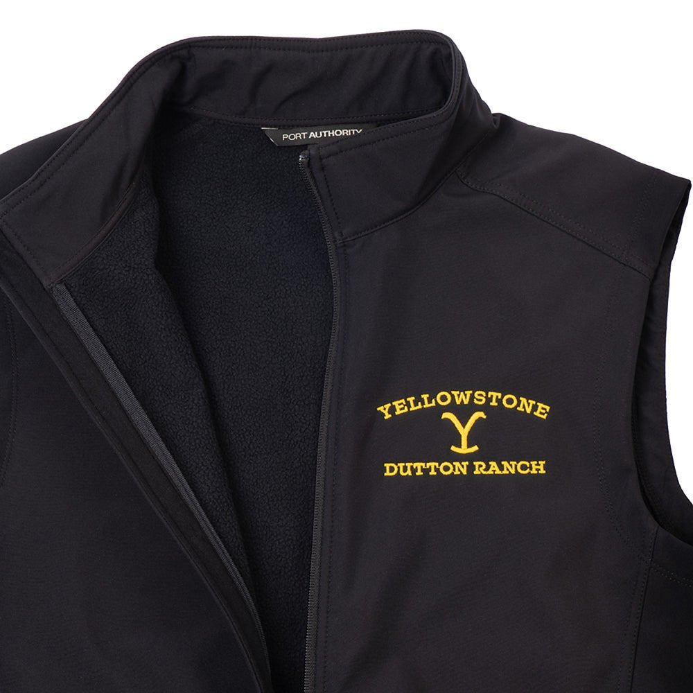 As Seen On Yellowstone Dutton Ranch Logo Core Soft Shell Vest - Paramount Shop