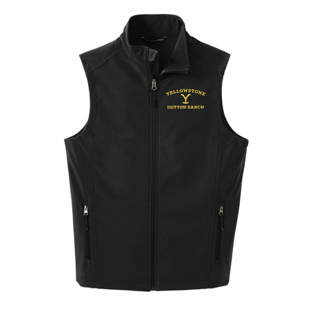 As Seen On Yellowstone Dutton Ranch Logo Core Soft Shell Vest - Paramount Shop