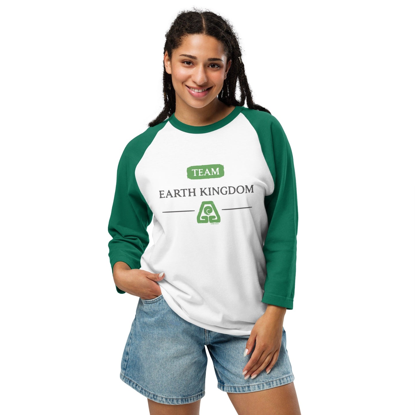 Avatar: The Last Airbender Team Earth Kingdom Unisex Raglan Shirt - Paramount Shop