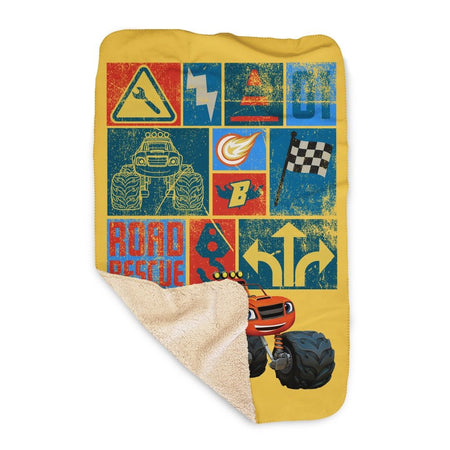 Blaze & The Monster Machines Road Rescue Sherpa Blanket - Paramount Shop