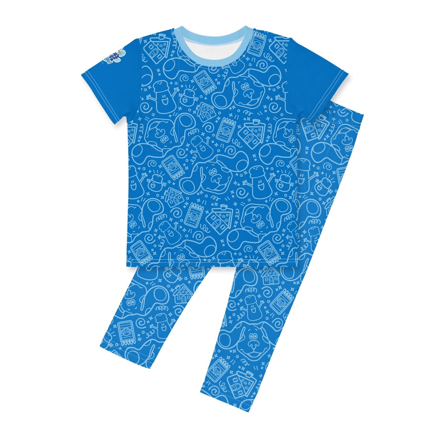 Blue's Clues & You! Friends Pattern Kids Short Sleeve T - Shirt - Paramount Shop