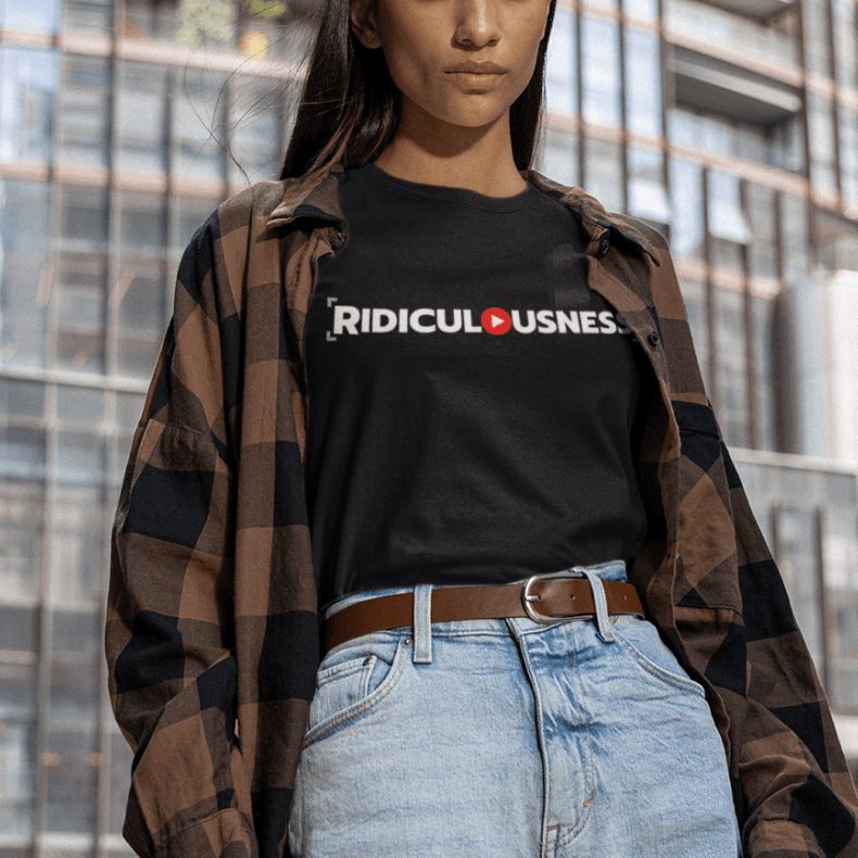 Ridículo Logo Adultos Camiseta de manga corta