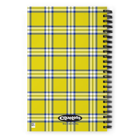 Clueless Yellow Plaid Spiral Notebook - Paramount Shop