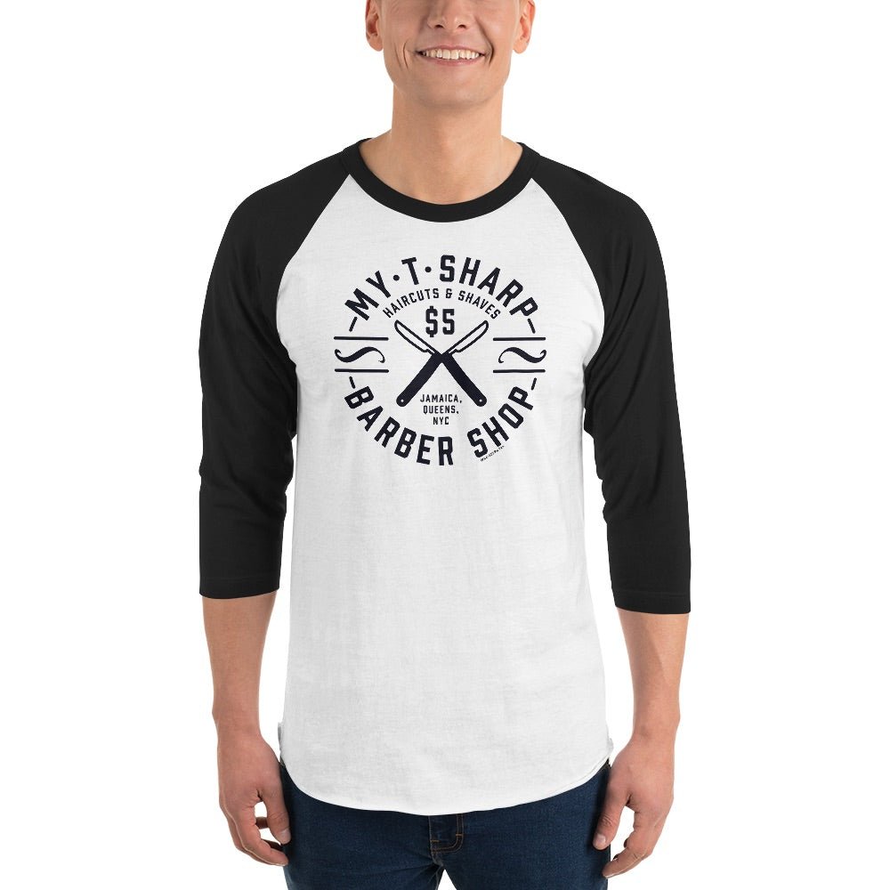 Coming To America My - T - Sharp Barber Shop Unisex 3/4 Sleeve Raglan Shirt - Paramount Shop