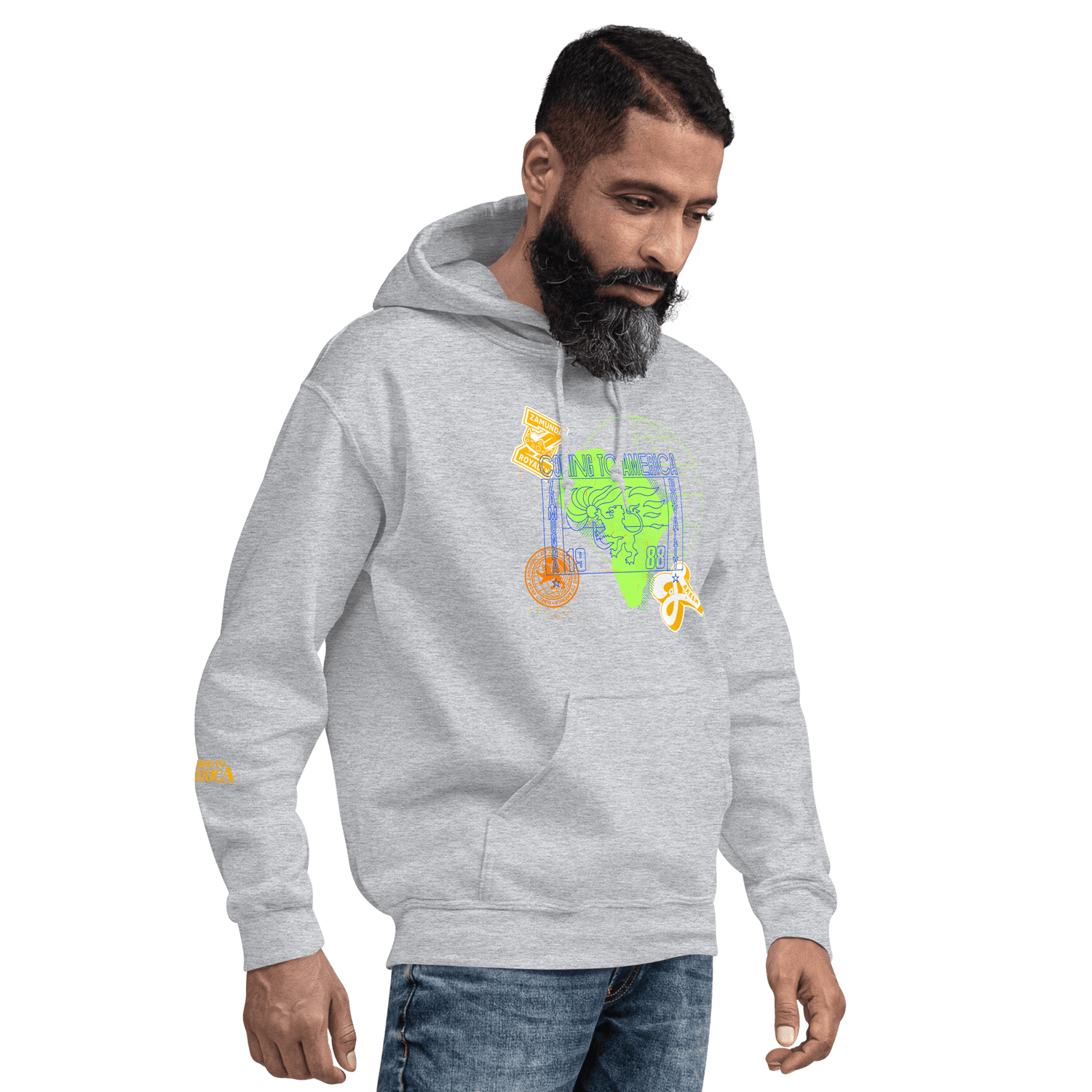 Coming To America Passport Stamp Hooded Sweatshirt - Paramount Shop