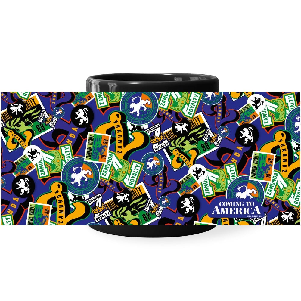 Coming To America Zamunda Pattern Black Mug - Paramount Shop