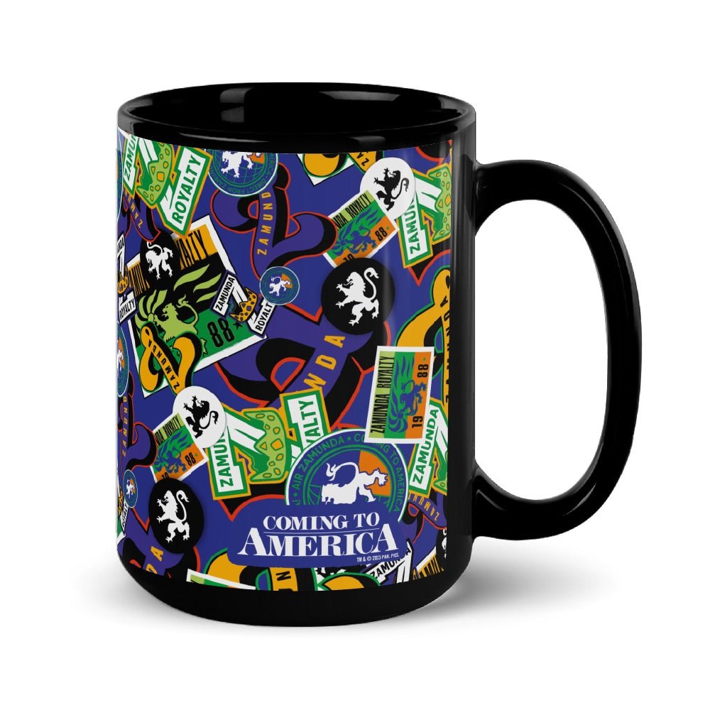 Coming To America Zamunda Pattern Black Mug - Paramount Shop