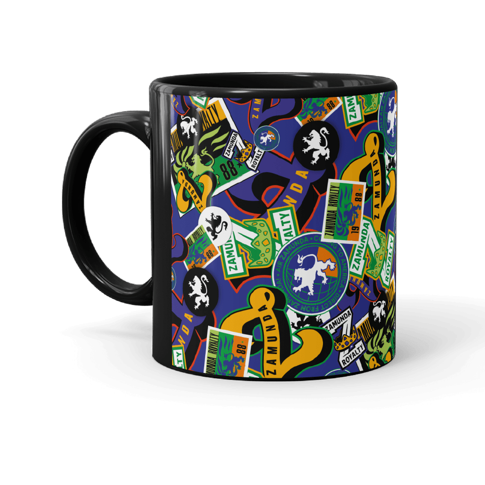 Coming To America Zamunda Pattern Black Mug - Paramount Shop