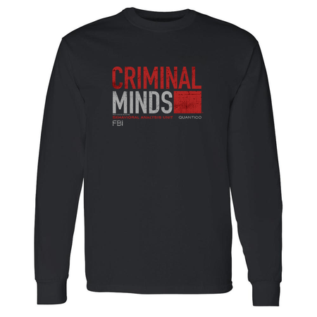 Criminal Minds Distressed BAU Quantico Adult Long Sleeve T - Shirt - Paramount Shop