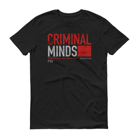 Criminal Minds Distressed BAU Quantico Adult Short Sleeve T - Shirt - Paramount Shop