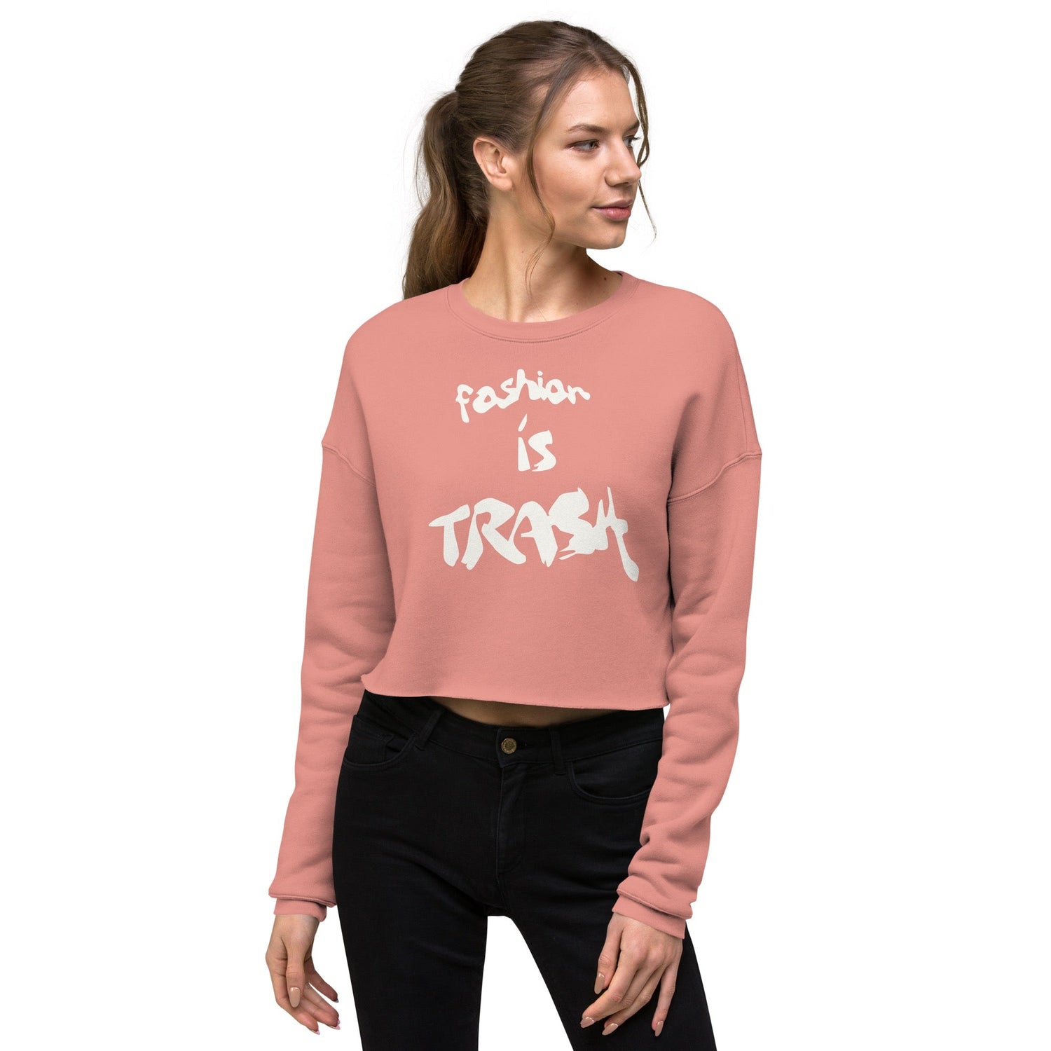 Emily in Paris Fashion is Trash Crop Crewneck - Paramount Shop