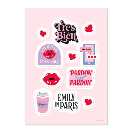 Emily in Paris Icons Sticker Sheet - Paramount Shop