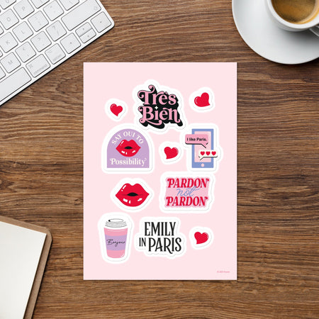 Emily in Paris Icons Sticker Sheet - Paramount Shop