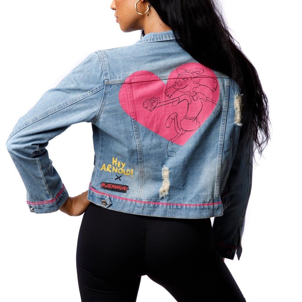 Hey Arnold! Helga's Heart Denim Jacket - Paramount Shop