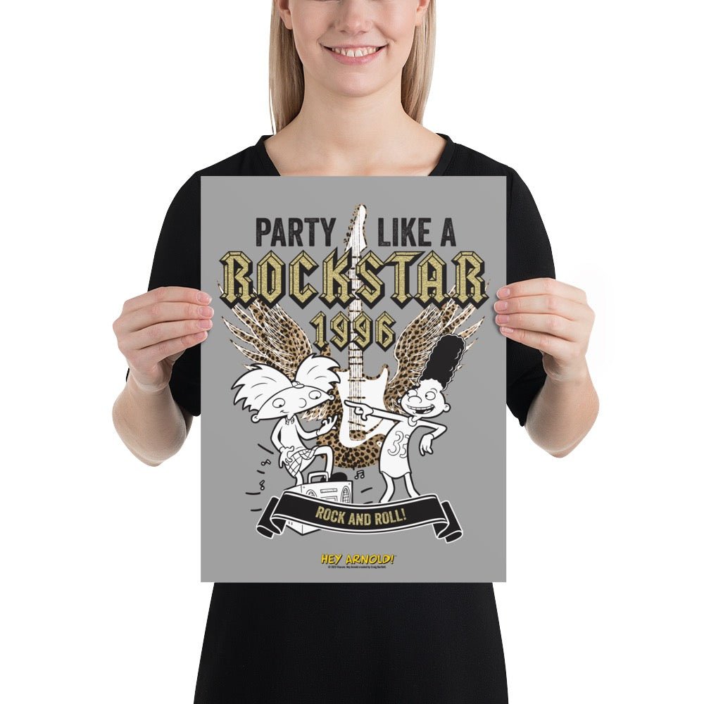 Hey Arnold! Party Like a Rockstar Premium Matte Paper Poster - Paramount Shop