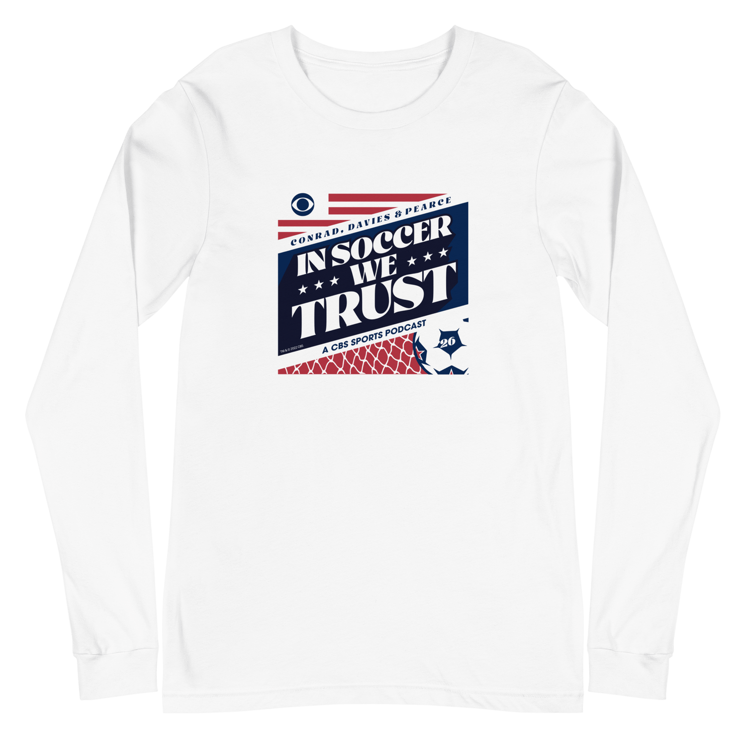 In Soccer We Trust Podcast Key Art Adult Long Sleeve T - Shirt - Paramount Shop