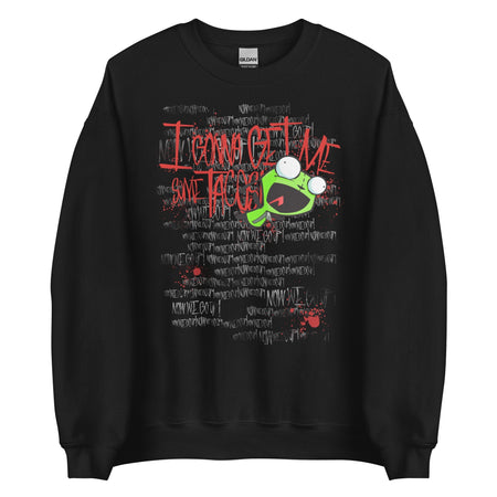 Invader Zim Gonna Get Me Some Tacos Adult Crewneck Sweatshirt - Paramount Shop