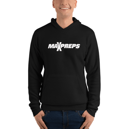 MaxPreps Logo White Adult Fleece Hooded Sweatshirt - Paramount Shop