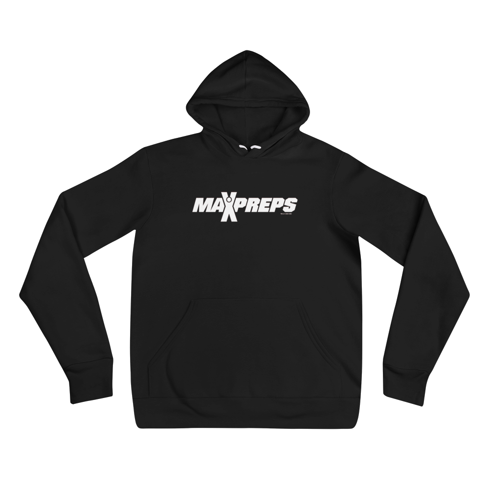 MaxPreps Logo White Adult Fleece Hooded Sweatshirt - Paramount Shop