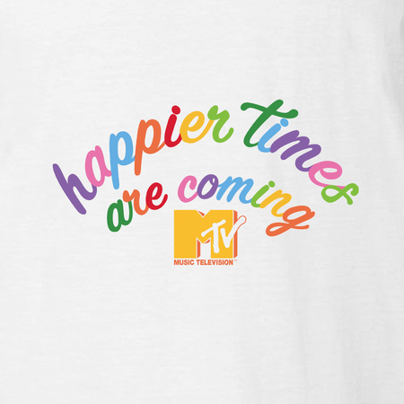 MTV Happier Times Are Coming Adult Short Sleeve T - Shirt - Paramount Shop