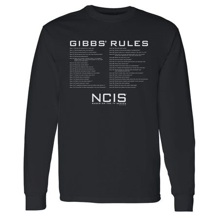 NCIS Gibbs Rules Adult Long Sleeve T - Shirt - Paramount Shop